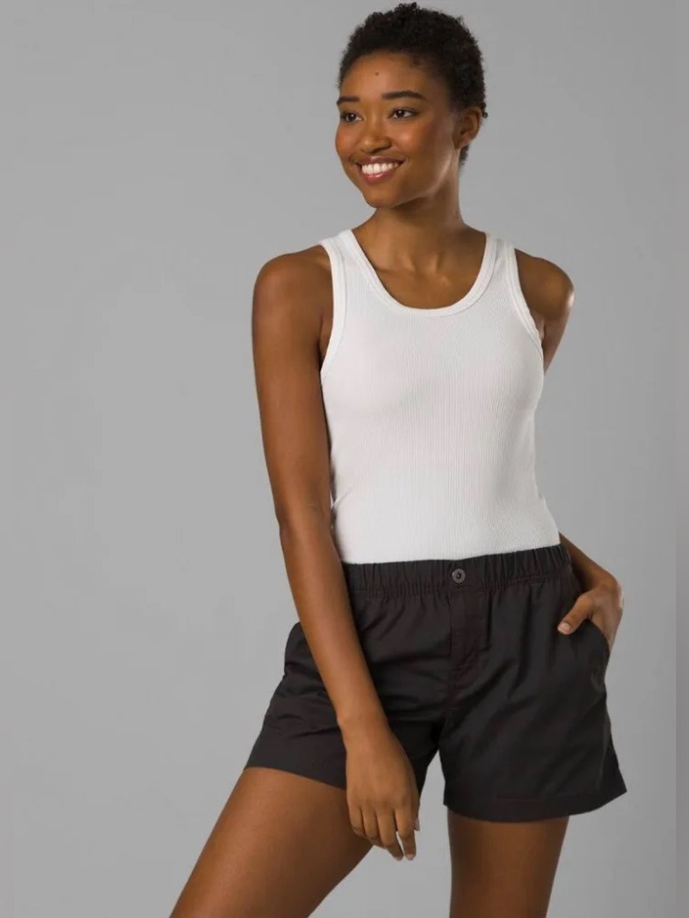 NWT PrAna Double Peak Hiking Shorts Women's Size 12 Charcoal